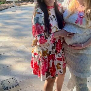 Petal & Pup Peta Floral Print Tiered Women’s Dress Size Small